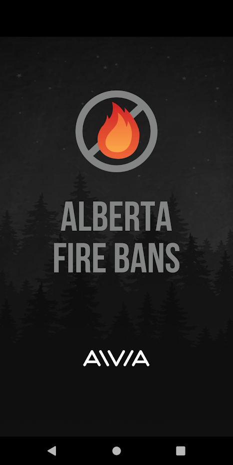 Alberta Fire Bans app splash screen